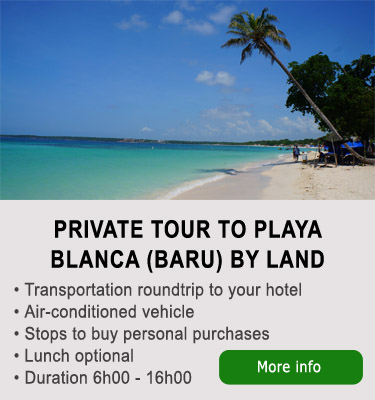 Ground tour to Playa Blanca Baru Cartagena