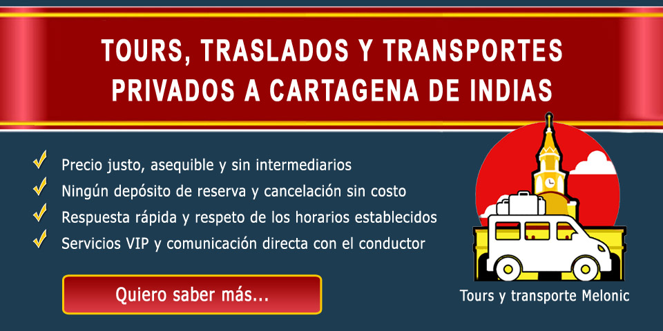 Servicios de tours, traslados y transportes en Cartagena