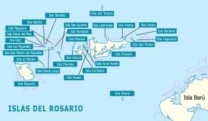 Mapa islas del Rosario