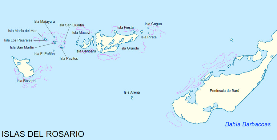 Map Islas del Rosario